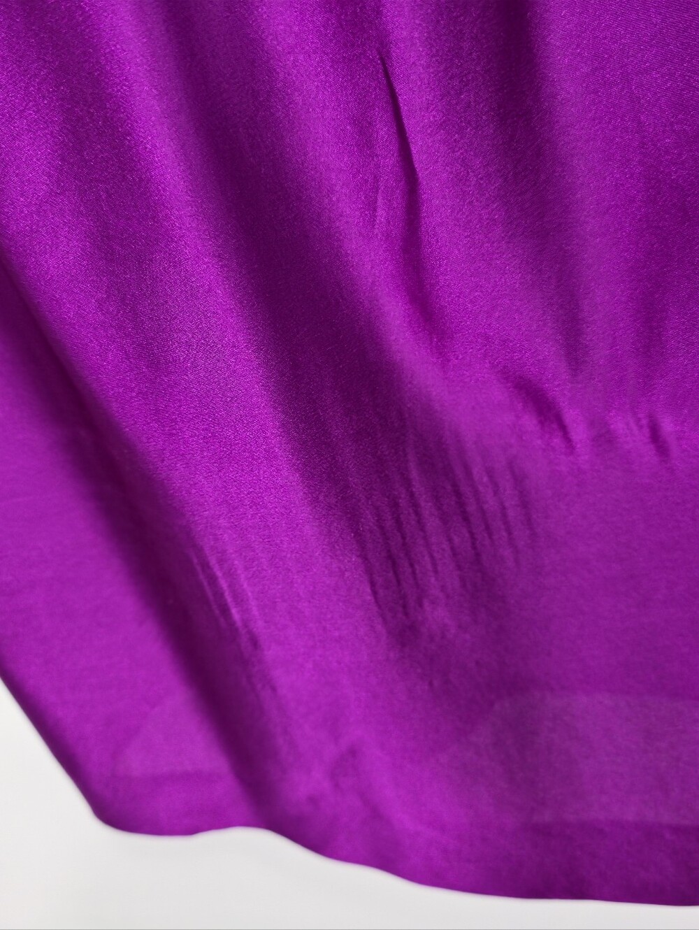 Yves Saint Laurent YSL 100% Silk Purple Magenta Knee Length Skirt XS - Picture 15 of 16